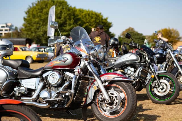Vintage motorbikes were also exhibited