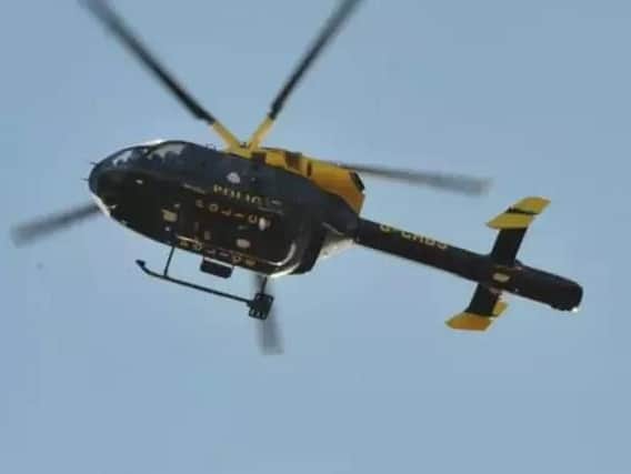 The police helicopter was deployed to help with the manhunt