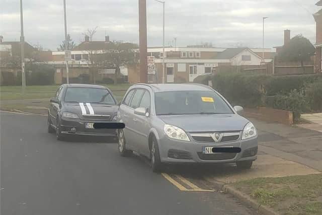 Peterborough - 2 for 1 on foreign registered cars being driven by U.K. residents. No tax or insurance on either, seized and lined up for police parking