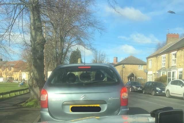 Driver seen talking into her mobile phone. Was still holding the conversation when she was stopped. Officer said: "seemed put out we interrupted her. I can say we arent sorry, and suitable words of advice and points given."