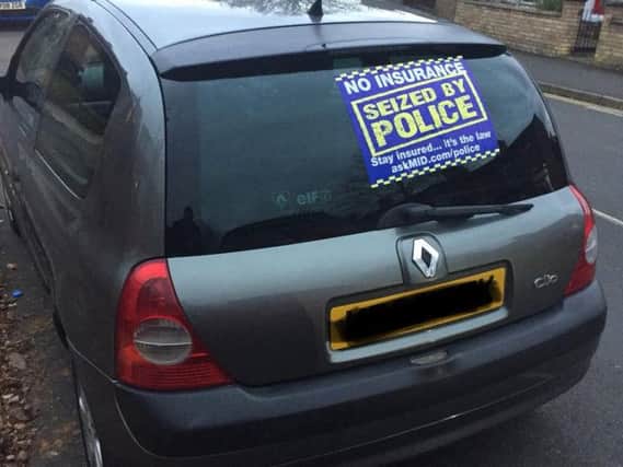 Just one of the 17 vehicles seized by police in Peterborough this week