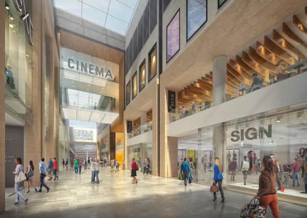 This image shows how the planned cinema should look once completed at the Queensgate shopping centre in Peterborough.