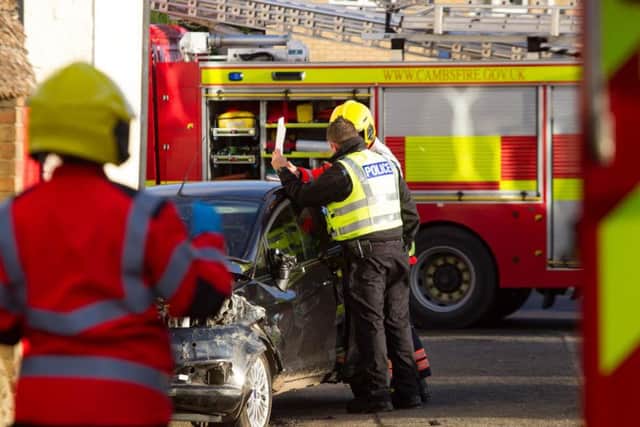 The scene of the crash in Whittlesey. Photo: Terry Harris