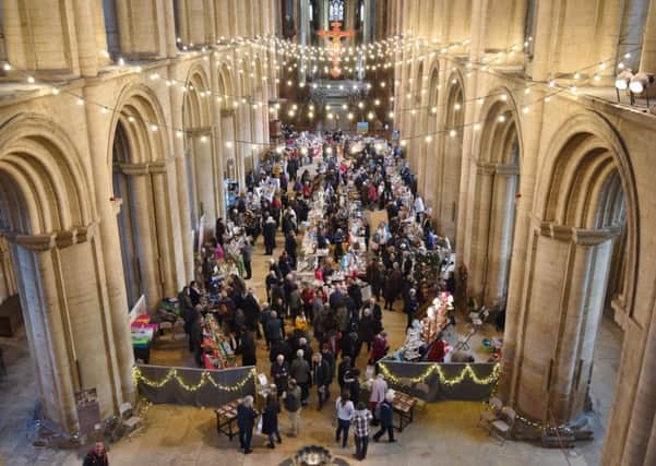 Christmas Market at Peterborough Cathedral. EMN-170312-094449009