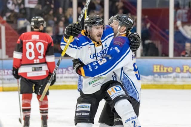 Tom Norton celebrates with Ales Padelek.