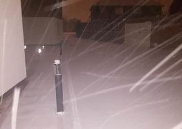 Snow in Peterborough yesterday