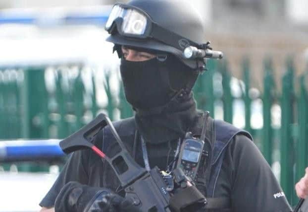 Armed police in Peterborough