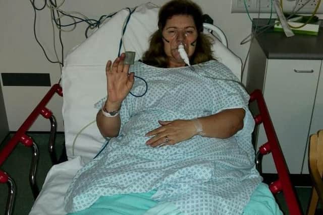 Patricia Vernall in hospital following the fire