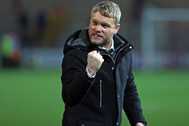 Posh boss Grant McCann is happy at full-time at Fleetwood. Photo: Joe Dent/theposh.com.