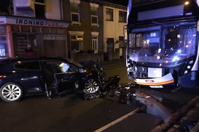 The collision in Oundle Road
