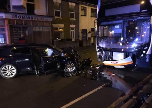 The collision in Oundle Road