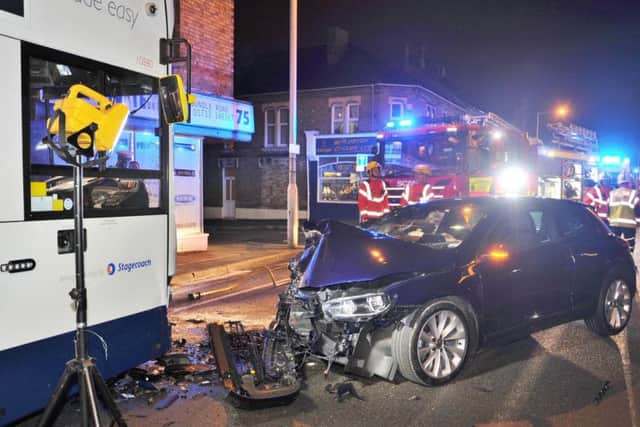 The scene of the crash in Oundle Road