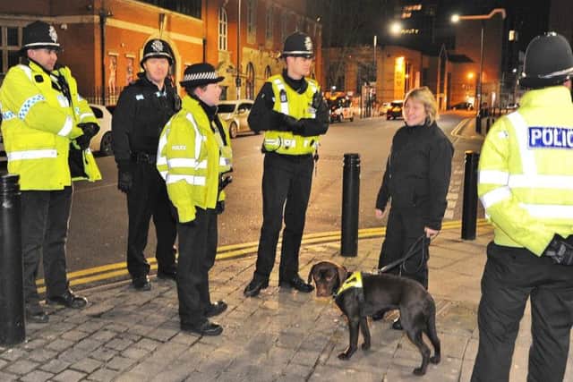 Police out in Peterborough last weekend during a similar dispersal order
