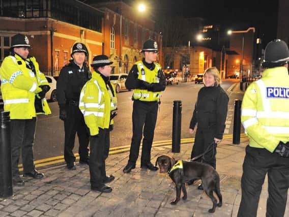 Police out in Peterborough last weekend during a similar dispersal order