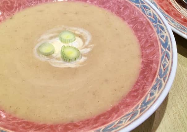 Potato and leek soup - with a hint of chilli,