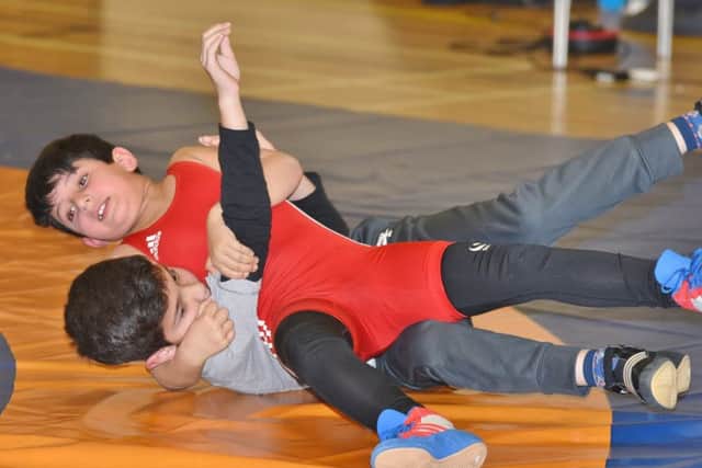 On the mat are Ehsan Nawaz and Abdur Rahman Jarral. Photo: David Lowndes.