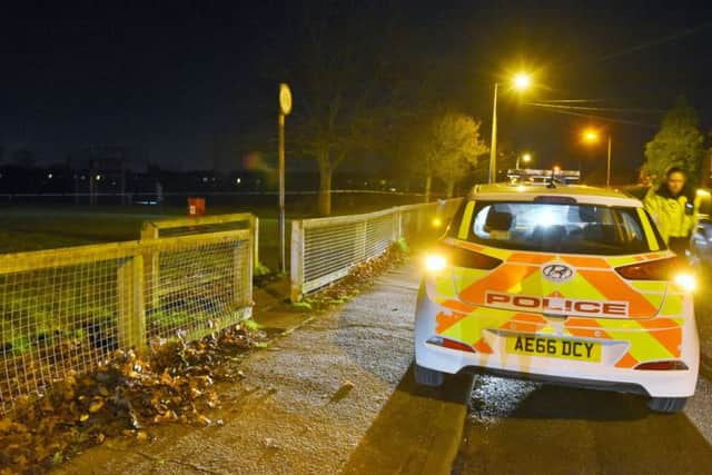 Police at Fulbridge Road playing fields. EMN-171228-190141009