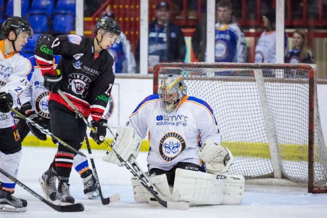 Netminder Euan King was Phantoms' man-of-the-match in Basingstoke.