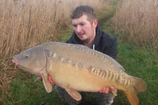 Stephen Brader caught this 25lb 12oz carp on the Sand Lake at Float Fish Farm Fishery.