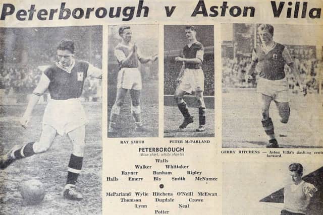 Posh player profiles from the Aston Villa match programme in 1961.