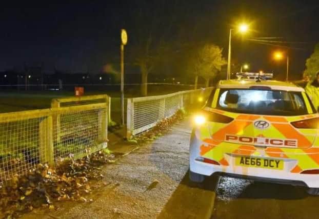 Police at Fulbridge Road Recreation Ground