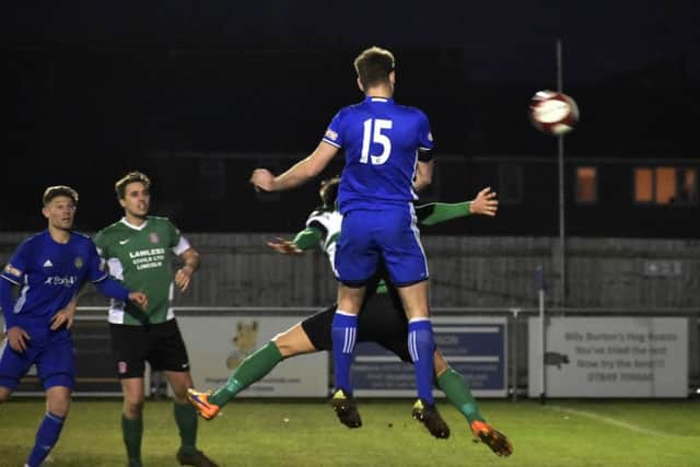 Richard Jones (15) scored for Peterborough Sports at Romulus. Photo: James Richardson.