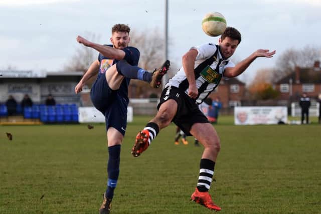 Craig Rook (right) of Peterborough Northern Star in action against Leicester Nirvana. Photo: Chantelle McDonald. @cmcdphotos.
