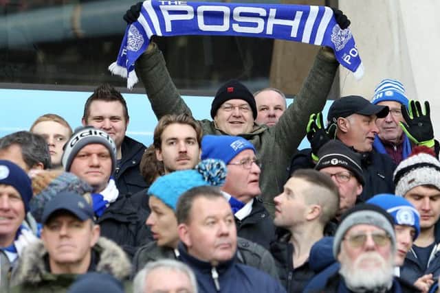 Posh fans at Villa Park. Photo: Joe Dent/Peterborough United