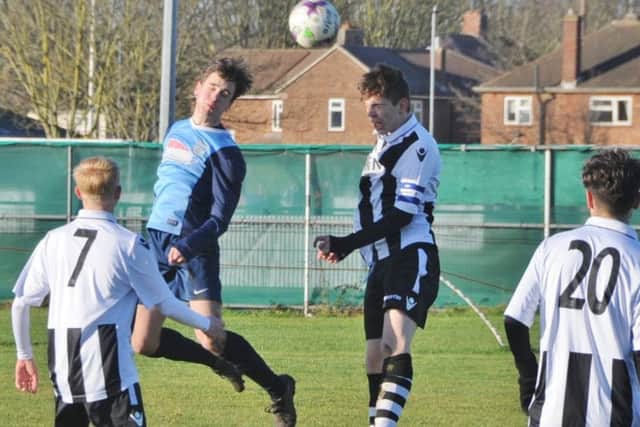 Action from the game betwwen Northern Star Under 16s and Gunthorpe Harriers Navy.