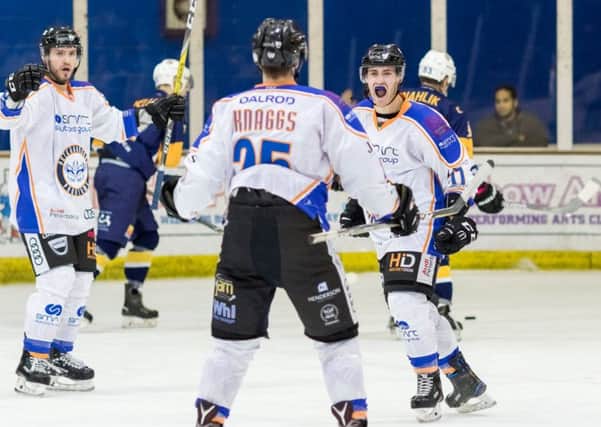 Owen Griffiths (right) scored for Phantoms against his old club Swindon.