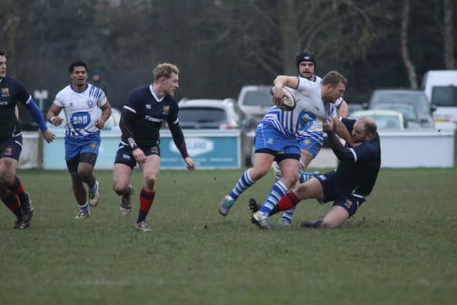 Dan Malem on the attack for the Lions. Picture: Mick Sutterby