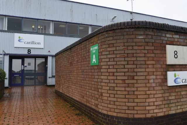 The offices of Carillion in Manasty Road, Orton Southgate, Peterborough.