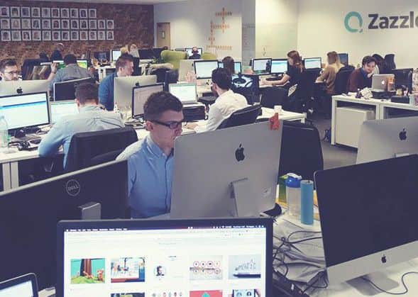 The offices of Zazzle Media.