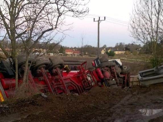 The scene of the crash on the A14 near Newmarket. Photo @roadpoliceBCH