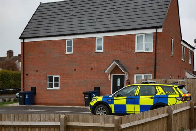 Unexplained death of woman in her 30's in Yaxley being investigated by police. 
,
Yaxley, Peterborough
Saturday 13 January 2018. 
Picture by Terry Harris. THA