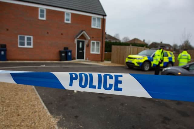 Unexplained death of woman in her 30's in Yaxley being investigated by police.  , Yaxley, Peterborough Saturday 13 January 2018.  Picture by Terry Harris. THA