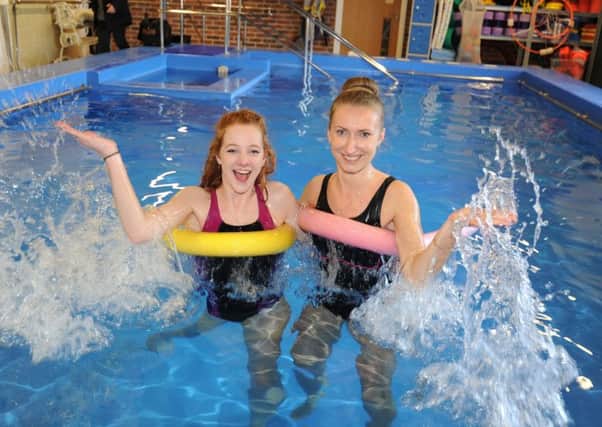 Official re-opening of the St George's Hydrotherapy Pool at Dogsthorpe.  Pool lifeguards Courtney Hammond and Katrzyna Odrzywolek EMN-180116-172817009