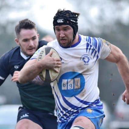 Lions skipper Chris Humphrey on the charge at Lichfield. Picture Mick Sutterby