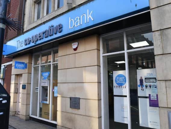 The Co-operative Bank in Westgate, Peterborough, which has been earmarked for closure in April.