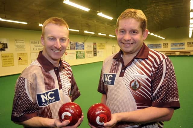 Nicky Brett (left) and Greg Harlow were beaten in the final.