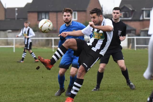 Craig Rook (stripes) is set to return for Peterborough Northern Star in  a Hinchingbrooke Cup quarter final. Photo: Chantelle McDonald. @cmcdphotos.
