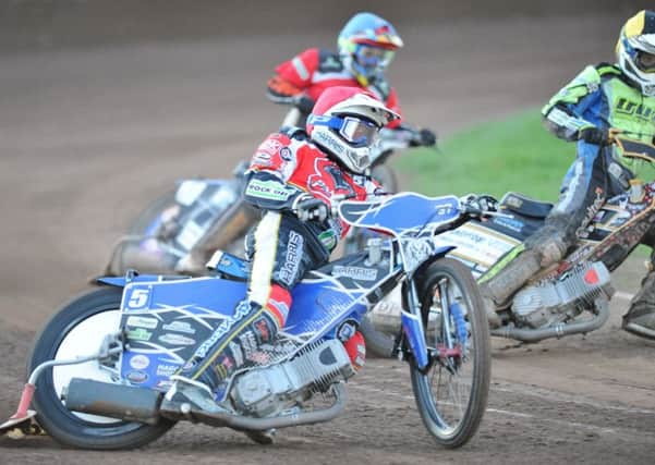 Chris Harris leads the way for Panthers in a KO Cup match against Ipswich last season.