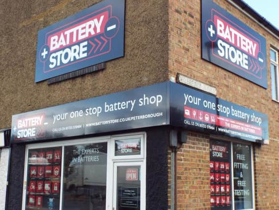 The new Battery Store, in Lincoln Road, Peterborough.