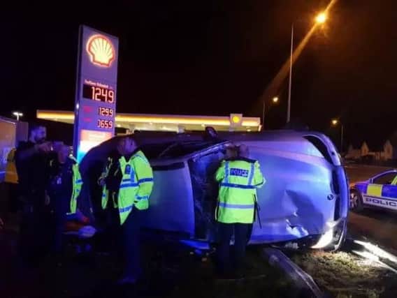 The scene of the crash on the A1 at Buckden. Photo: @roadpoliceBCH