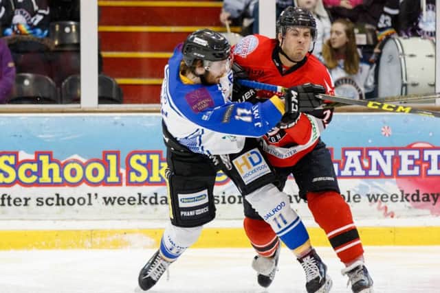 Scott Robson (left) opened the scoring for Phantoms against Cardiff.