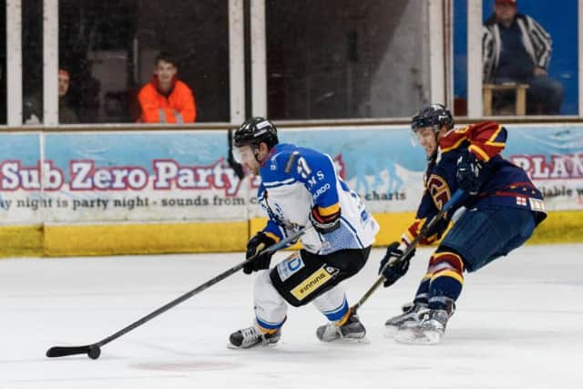 James Ferrara (left) scored four goals for Phantoms in Cardiff.