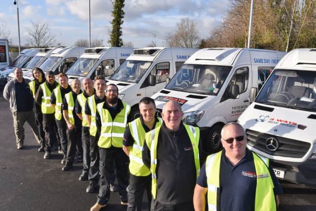 3 Ways transport Ltd staff at premises at Werrington. EMN-180125-183452009