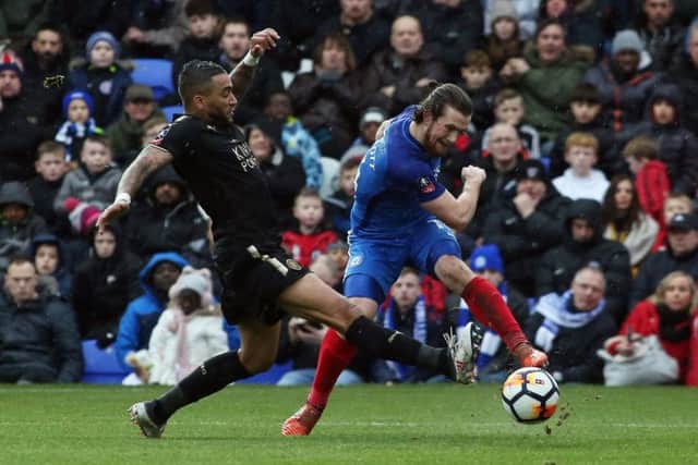 Posh top scorer Jack Marriott in actionin the FA Cup tie against Leicester. Photo: Joe Dent/theposh.com.