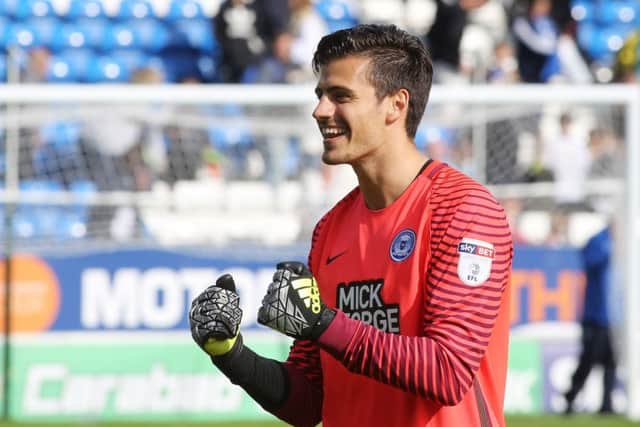Posh goalkeeper Jonathan Bond.