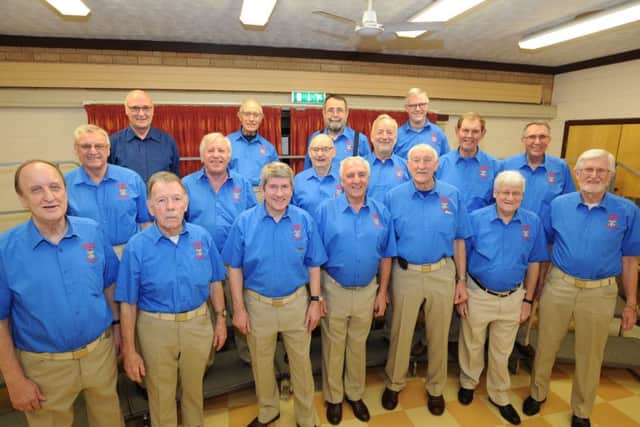 Hereward Harmony Peterborough barber shop singers at Orton Wistow community centre celebrating the group's 30th anniversary. EMN-180126-173650009